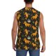 thumbnail image 4 of Fotbe Funny Fox by the Field Men's Camiseta sin Mangas Estampada para Hombres, Playera Casual para Gimnasio, Entrenamiento, Playa-XX-Large, 4 of 7