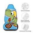 thumbnail image 3 of Lsque Dinosaur Riding a Motorcycle Pattern Car Seat Covers for Front Seats , Waterproof Seat Covers for Cars, Sporty Front Seat Covers,Car Seat Cover Protector Front Seats, 3 of 5