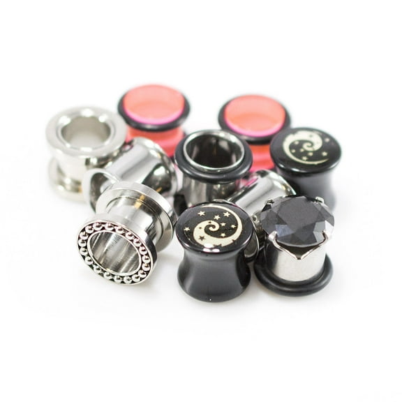 Ear Plugs Jewelry Package of 5 pair Randomly Picked No Duplicates.