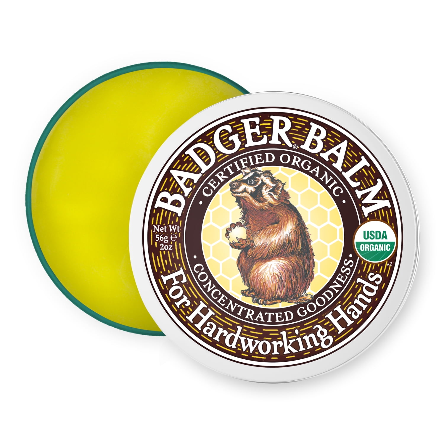 Badger Balm for Hardworking Hands Aloe Vera & Wintergreen 0.75 oz Tin