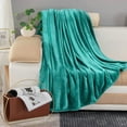 thumbnail image 3 of Super Soft Warm Flannel Fleece Plush Microfiber Bed Throw Blanket Queen - Light Turquoise, 3 of 5