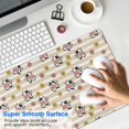 thumbnail image 4 of Long Mouse Pads for Desk,Beige Cow Flower Pattern Desk Mats on Top Of Desks, Desk Mouse Pad Extra Large with 3mm Non-Slip Base and Stitched Edge for Gaming,Office,Work,Home 31.5"x15.7", 4 of 6