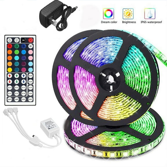 LED Strip Lights,49.2ft Waterproof LED Light Strips,450 LEDs RGB Strip Lights with Remote Control,Color Changing LED Lights for Bedroom Kitchen Decoration