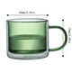 thumbnail image 3 of Tazas, Tazas con Tapa, Tazas para Café Helado con Tapa, Taza de Vidrio de Color de Doble Capa Tazas de vidrio de colores, 3 of 6