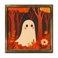 thumbnail image 2 of Natural Wood Framed Ghost Halloween Wall Art Print, Spooky Illustration For Bedroom, Living Room, Entryway And Seasonal Home Decor, 2 of 7