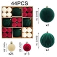 thumbnail image 2 of WEGFTDUOP 44 Pcs Velvet Christmas Balls Flocked Christmas Tree Ornaments Plastic Balls Xmas Decorative Hanging Ornaments Christmas Tree Decoration, 2 of 7