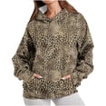 thumbnail image 3 of VBTAPA Womens Oversized Graphic Hoodie Leopard Print Hooded Sweatshirt Drawstring Long Sleeve Loose Casual Pullover Tops Y2K Streetwear Multicolor S, 3 of 7