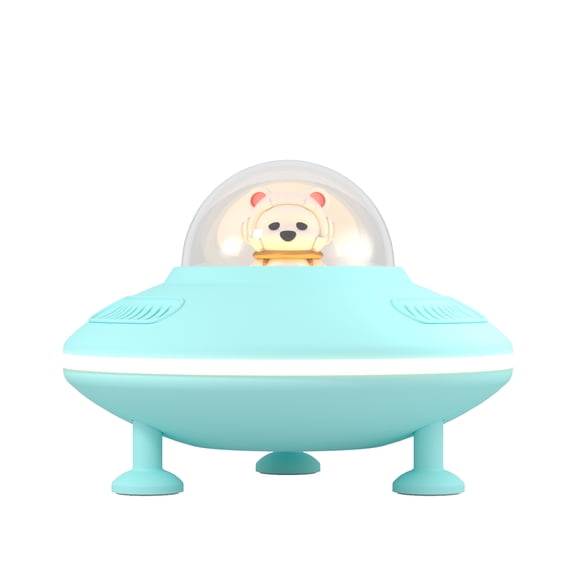 UFO-Shaped Bluetooth Speaker for Father's Day Gift with LED Lights - Portable Wireless Gift for Dad, Daddy Day Present, Hi-Fi Sound, Blue