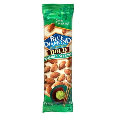 Blue Diamond Almonds Bold Wasabi & Soy Sauce Almonds, 1.5 Oz., 12 (Best Almond For Health)