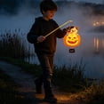 thumbnail image 4 of 1Pc Halloween Lighted Hanging Pumpkin Lantern, Pumpkin Halloween Wall Decor for Home Party Indoor Outdoor (Bat), 4 of 7