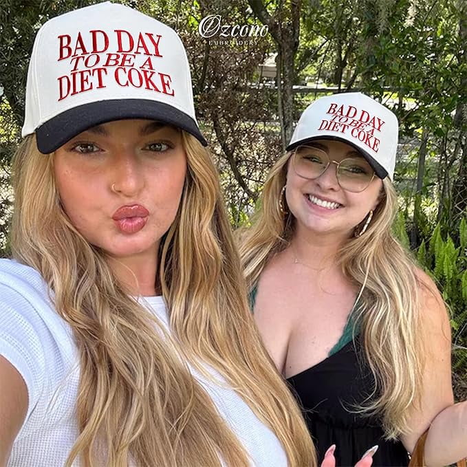 Bad Day To Be A Diet Coke Hat, Funny Hat, Embroidered Trucker Hat, Hats for Women, Party Hat, Gifts for Her