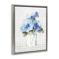 thumbnail image 3 of Stupell Industries French Country Plaid Blue Flowers Gray Floating Frame Canvas Art, 17 x 21, by Sally Swatland, 3 of 8