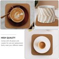thumbnail image 4 of OUNONA Light Brown Composite Coasters with Nonslip Design for Cups Prevent Table Damage 20 Pieces, 4 of 6
