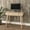 Light Oak, variant on Camaflexi Mid Century Modern Desk Solid Wood Writing Table for Small Spaces, Brown
