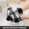 thumbnail image 3 of decorUhome 6-pack 100% Cotton Waffle Weave Kitchen Dish Cloth, 12x12 Inches, Super Soft and Absorbent Dish Towels, White & Black, 3 of 8