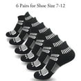 thumbnail image 2 of Lavencious Cushioned Low Cut Sport Ankle Athletic Socks for Men, 6 Pairs, Fit Men Shoe Size 7-12(Black), 2 of 3