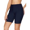 thumbnail image 1 of Charmo Shorts Longs pour Femmes Taille Haute Bas de Maillot de Bain Solide, 1 of 5