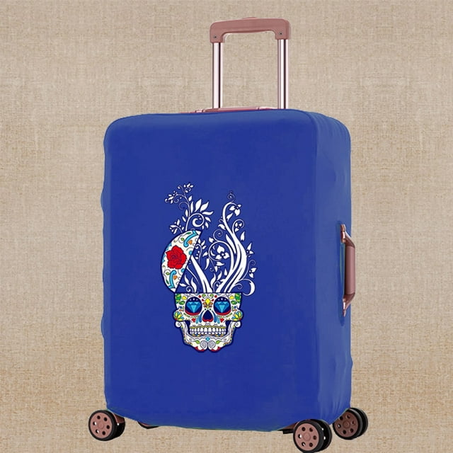 Luggage Cover Unisex Travel Scratch Resistant Accessory Suitcase Covers Apply To 18-32 Inch Color Print Trolley Protective Case 8Color022 S (18-21inch)