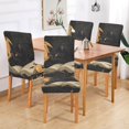 thumbnail image 2 of Yayeee 2 Pack Dining Chair Covers Stretch Parson Chairs Slipcovers Seat Protector, Retro Halloween Cat, 2 of 6