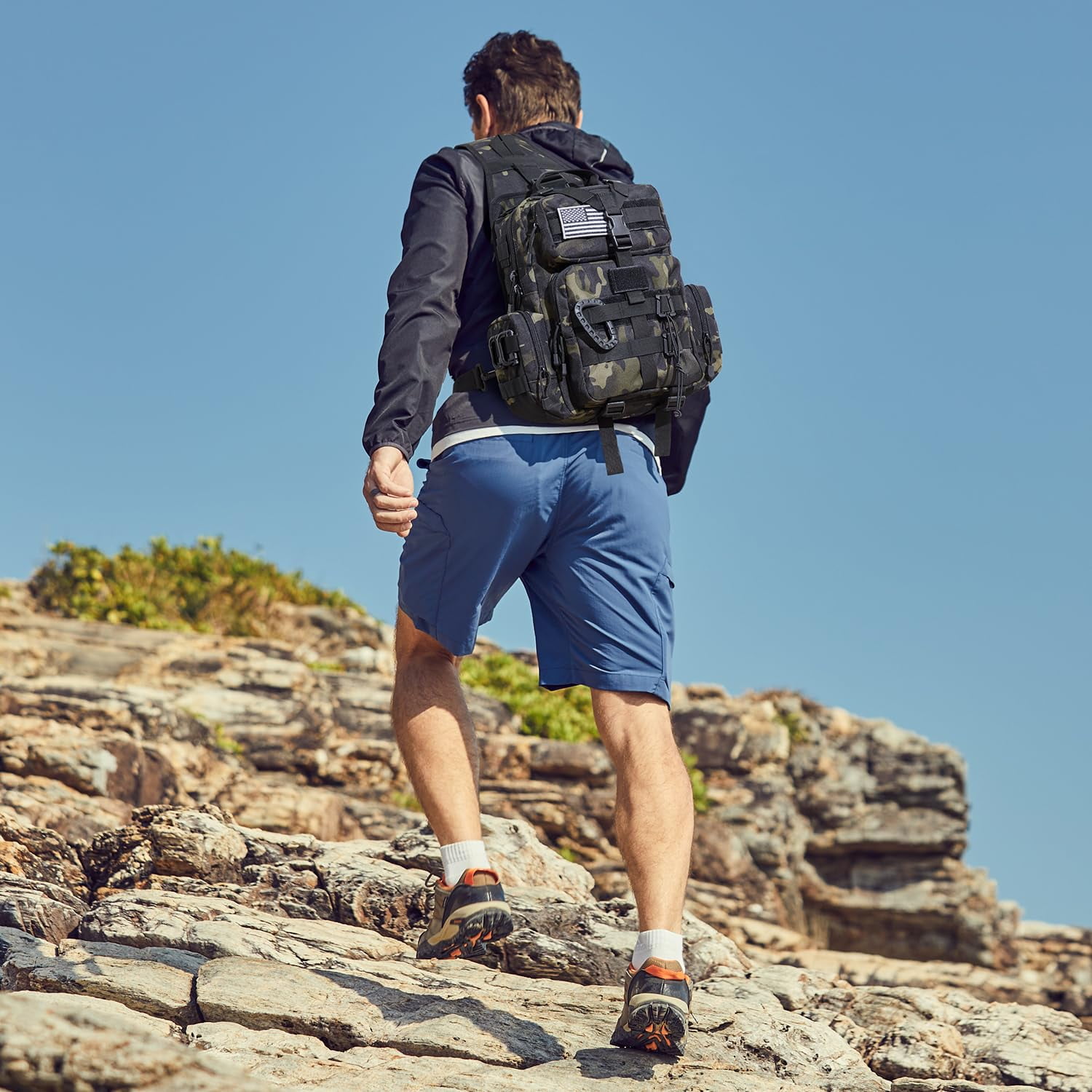 G4Free Outdoor Sling Bag Crossbody Backpack with Adjustable Holder, Durable Shoulder Daypack for Men