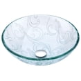 thumbnail image 2 of Anzzi LSAZ065-041 Vieno Series Deco-Glass Vessel Sink in Crystal Clear Floral with Fann Faucet in Chrome, 2 of 2