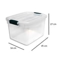 thumbnail image 3 of Caja Organizadora Joy Multiusos Translucida Tapa con Broches Negros 29 Litros, 3 of 3