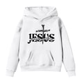 thumbnail image 3 of LILIYA Christian Hoodies for Girls Boys Christian Cross Graphic Hooded Pockets Long Sleeve Baggy Sweatshirts Jesus Hoodie Oversized Drop Shoulder Youth Streewear with Pockets, 3 of 5