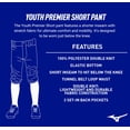 thumbnail image 3 of Pantalón Corto Mizuno Youth Premier Talla Pequeña Carbón Oscuro, 3 of 5