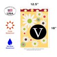 thumbnail image 2 of Toland Home Garden Floral Monogram-V Personalized Flower Flag Double Sided 12x18 Inch, 2 of 5
