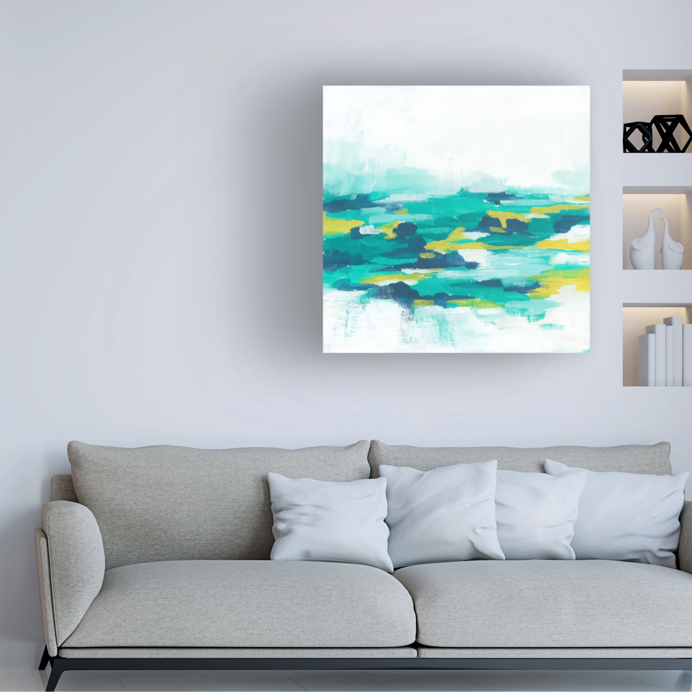 Trademark Fine Art June Erica Vess  Turquoise Cove I Canvas Wall Art