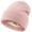 Blush Pink, variant on Womens Saitn Lined Knit Beanie Hat Acrylic Winter Hats for Women Men Silk Lining Soft Slouchy Warm Cuffed Beanie Hat Black