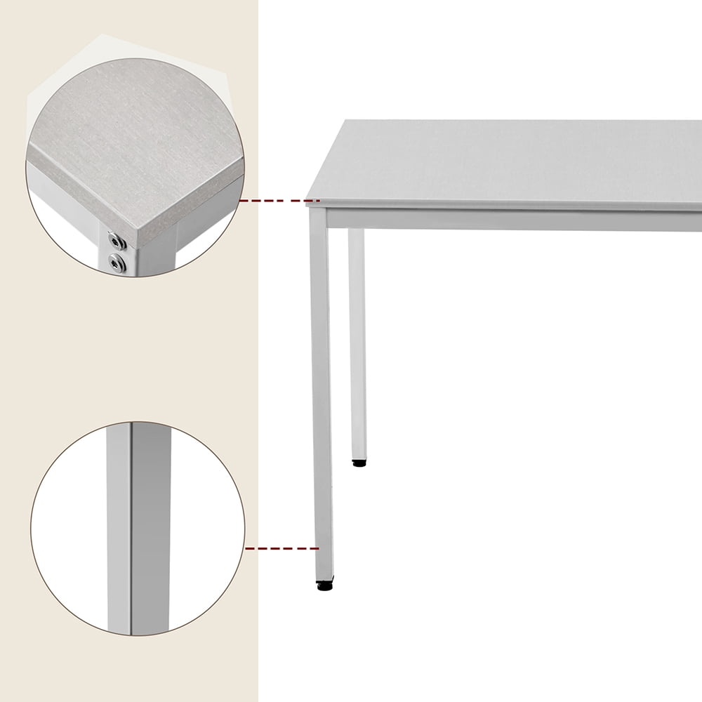 Kepooman 3-Piece Dining Set with 2 Benches, White