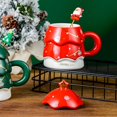 thumbnail image 2 of Christmas Tree Coffee Mug Milk Cups for Birthday Gift Household Office Red, 2 of 8