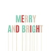 Merry And Bright Cake Topper Prime Glitter Cardstock Set of 12pcs