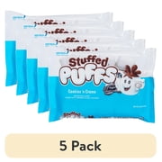 (5 pack) Stuffed Puffs Filled Marshmallows, Cookies n Creme, 8.6 oz Bag