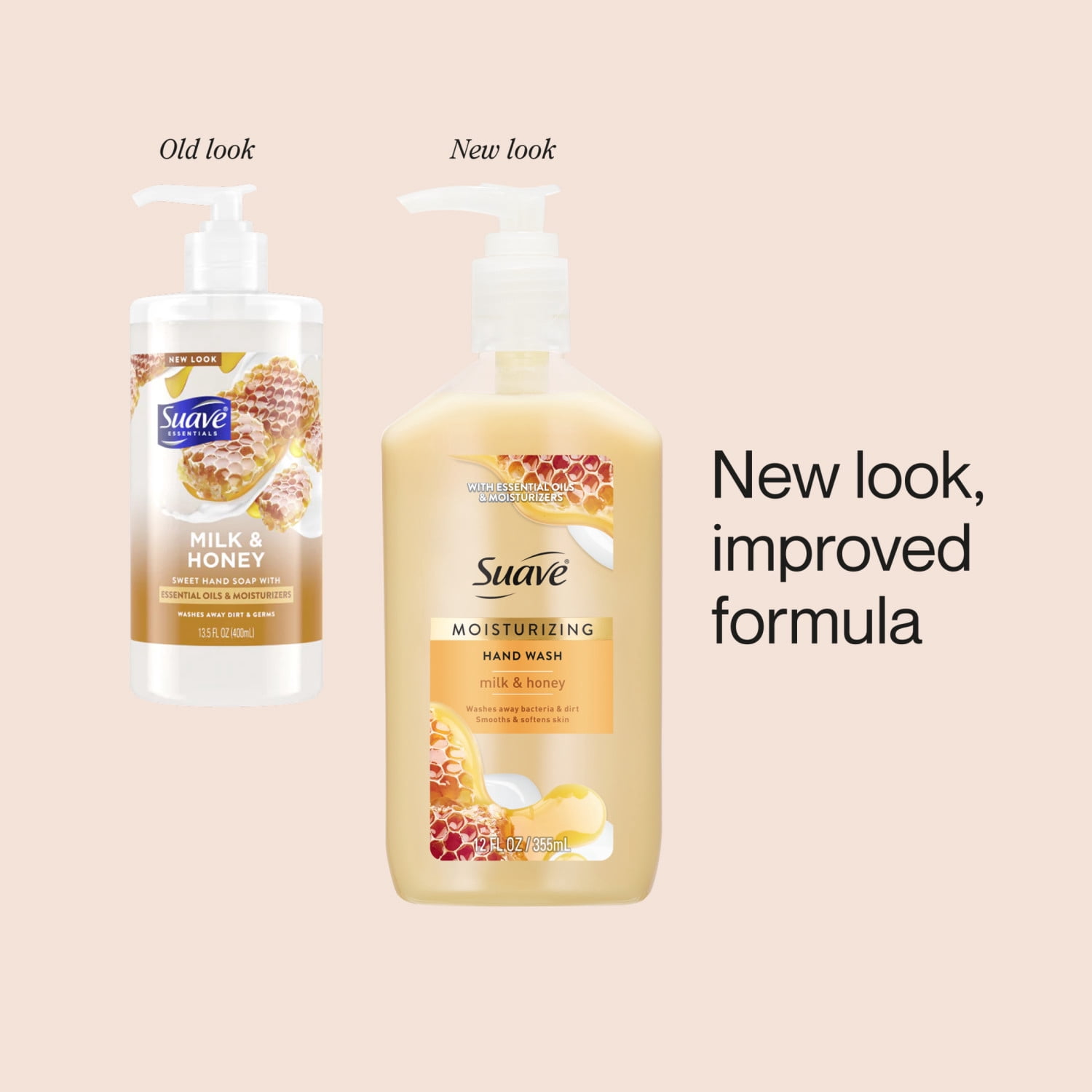 (6 pack) Suave Moisturizing Milk & Honey Hand Soap, Gentle Cleanser for Hands, 12 FL OZ