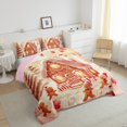 thumbnail image 3 of jejeloiu Little Bear Cookie Full Size Comforter Sets,Pink Xmas House Bedding Comforter Set,Happy Christmas Bedding Sets For Girls,Microfiber Bedroom Decor Reversible,3pcs, 3 of 8
