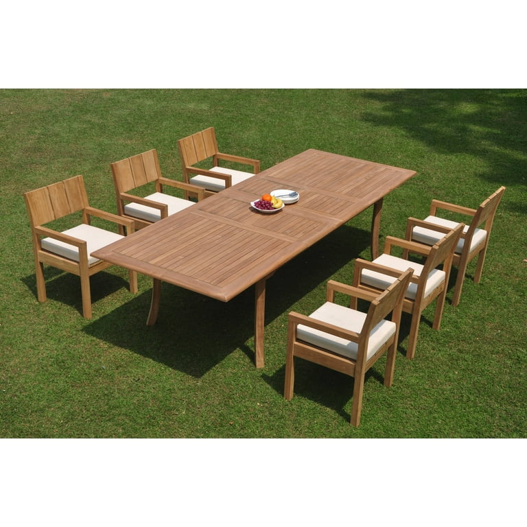 Grade A Teak Dining Set 6 Seater 7 Pc 118