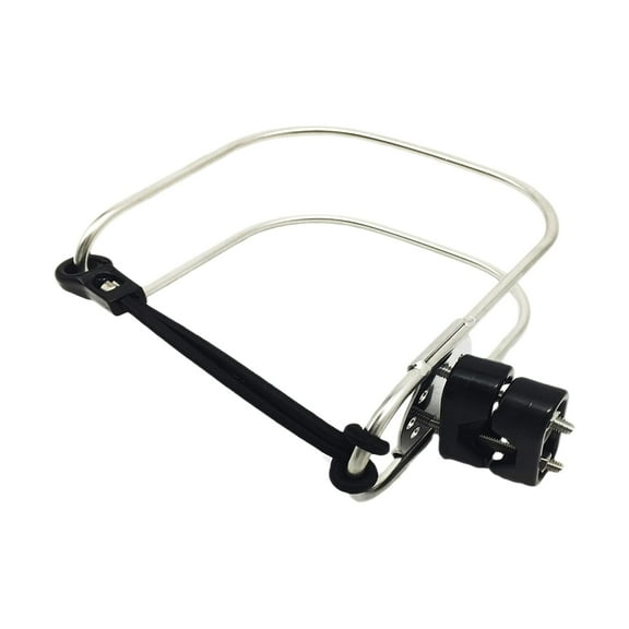 MARINE CITY Life Ring Holder, 304 Stainless Steel with Elastic Cord  Horseshoe Bracket Life Ring Holder for Boat and Yachts