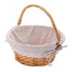 thumbnail image 1 of Cesta de picnic de ratán tejida a mano, redonda, portátil, rústica, para Halloween Talla L Marrón claro, 1 of 9