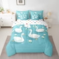 thumbnail image 2 of jejeloiu Farmhouse Goose Twin Bedding Sets 7-Piece,Farm Animal Bedding Comforter Set,Blue White Sheet Sets For Boys Kids,Ultra Soft Home Decor Reversible, 2 of 8