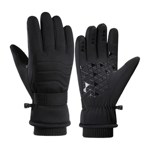Water-Resistant Winter Gloves for Men, Touchscreen and Fleece Thermal Cold Weather Gloves, Snow Ski Gloves Winter Gear