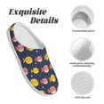 thumbnail image 5 of Lsque Cute Puffer Fish Pattern Womens Comfort Cotton on Scuff With Memory Foam and Anti-skid Sole Slipper-44/45, 5 of 7