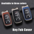 thumbnail image 3 of Key Fob Cover Compatible with Ram 1500 2500 3500 4500 5500 Leather Keychain Case Holder Protector,Brown, 3 of 7