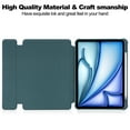 thumbnail image 3 of Allytechgroup iPad Air 13 M3 M2 2025 2024 Case with Pencil Holder, Premium PU Leather Multi Angle Viewing Stand Anti-Scratch Auto Sleep Wake Tablet Case for Apple iPad Air 13 Inch, Darkgreen, 3 of 6