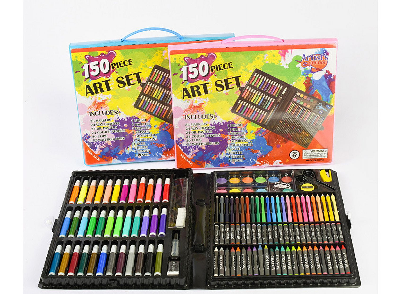 Chainplus Art Set Drawing Supplies Case - 150pcs Kids Art Supplies Coloring Set for Ages 7 8 9 10 11 12 Artist Drawing Kits for Girls Boys School