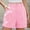 Pink, variant on IDALL Shorts for Women Gym Shorts Women Womens Summer High Waist Linen Shorts Roll Up Pleated Zippered Wrap Hem Wide Leg Shorts With Pockets Running Shorts Workout Shorts Black L