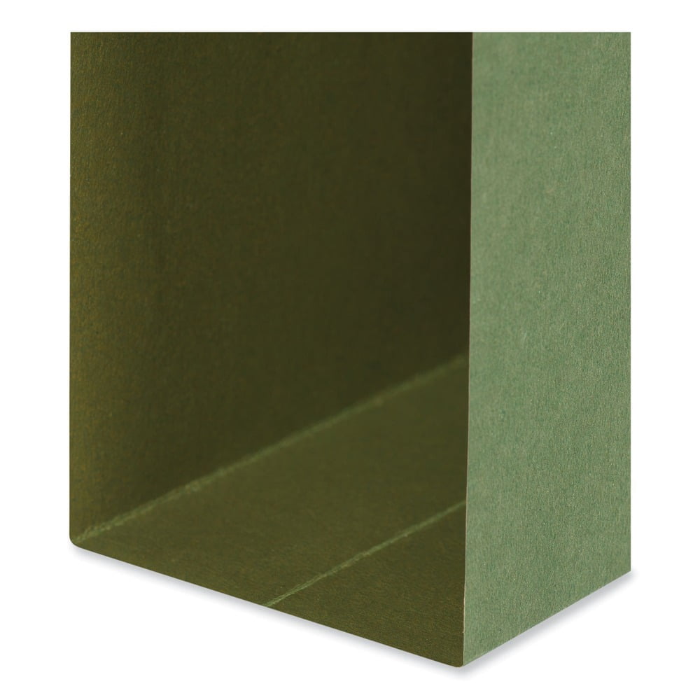 Universal UNV14143 25-Piece Box Bottom Letter Size 1/5-Cut Tab Hanging File Folders - Standard Green