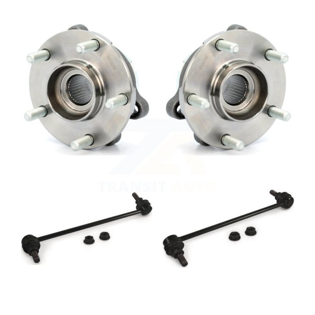 Transit Auto Front Hub Bearing Assembly and Link Kit for Car 2007-2012 Nissan Altima 3.5L - Left Right Side (Driver Passenger) K77-100408