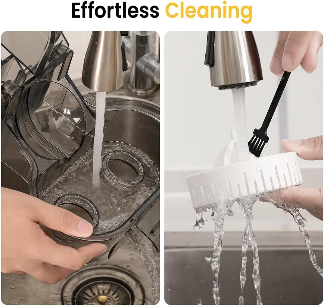 Dual-Head Automatic Citrus Juicer, Electric Citrus Juicer, Exprimidor De Naranjas Electrico, Easy to Clean & Use, 1-Button Automatic Juicer Machine for Orange, Lemon, Lime (1pc)
